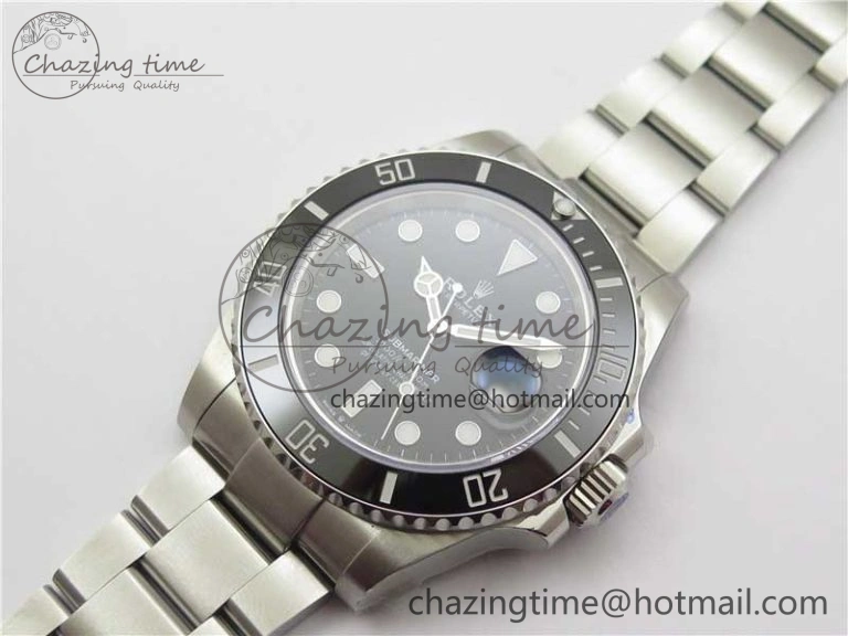 Submariner 41mm 126610 LN Black Ceramic EWF Black Dial on SS Bracelet A3235