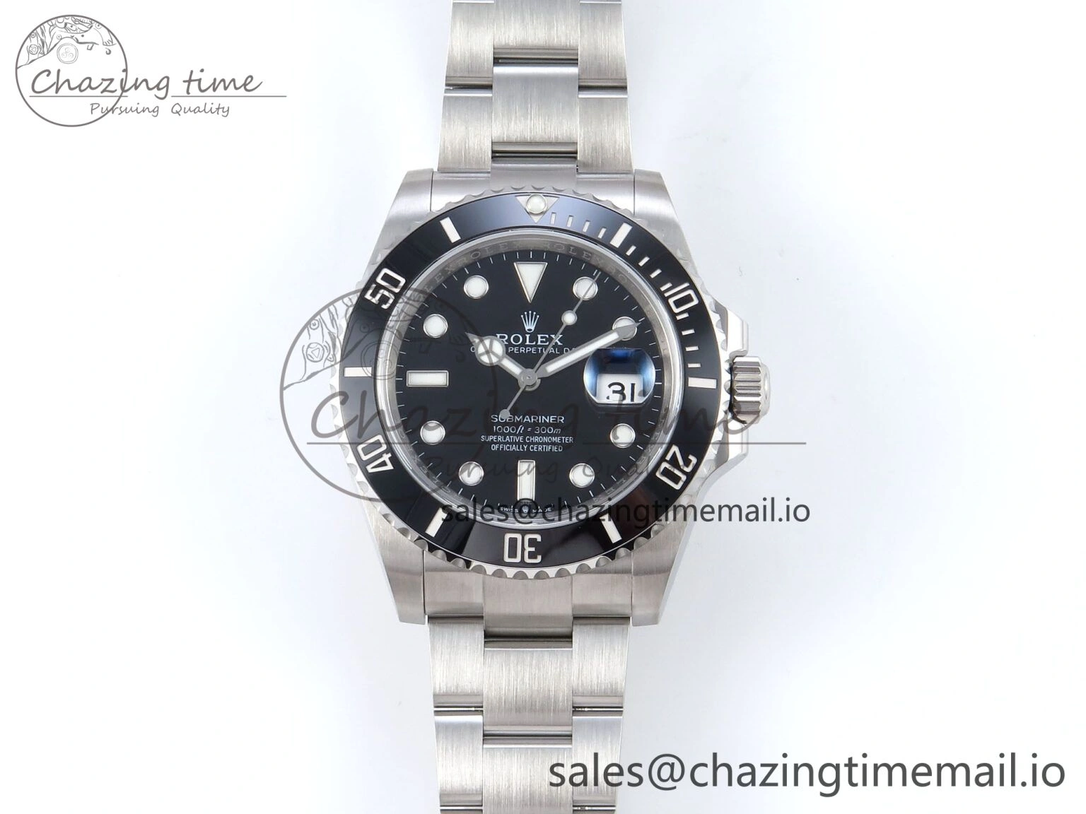 Submariner 41mm 126610 LN TWSF SS Black Ceramic Black Dial on SS Bracelet SH3235