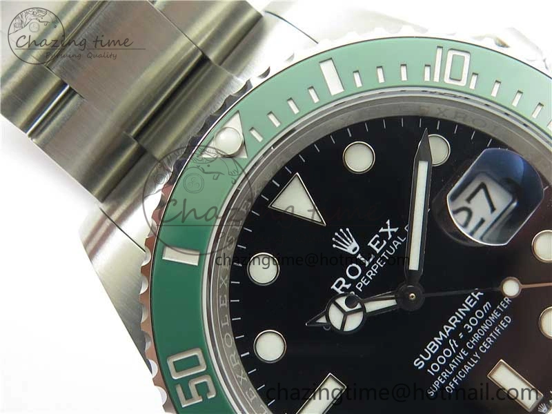 Submariner 41mm 126610 LV Green Ceramic 904L Steel RF 1:1 Best Edition RF3235