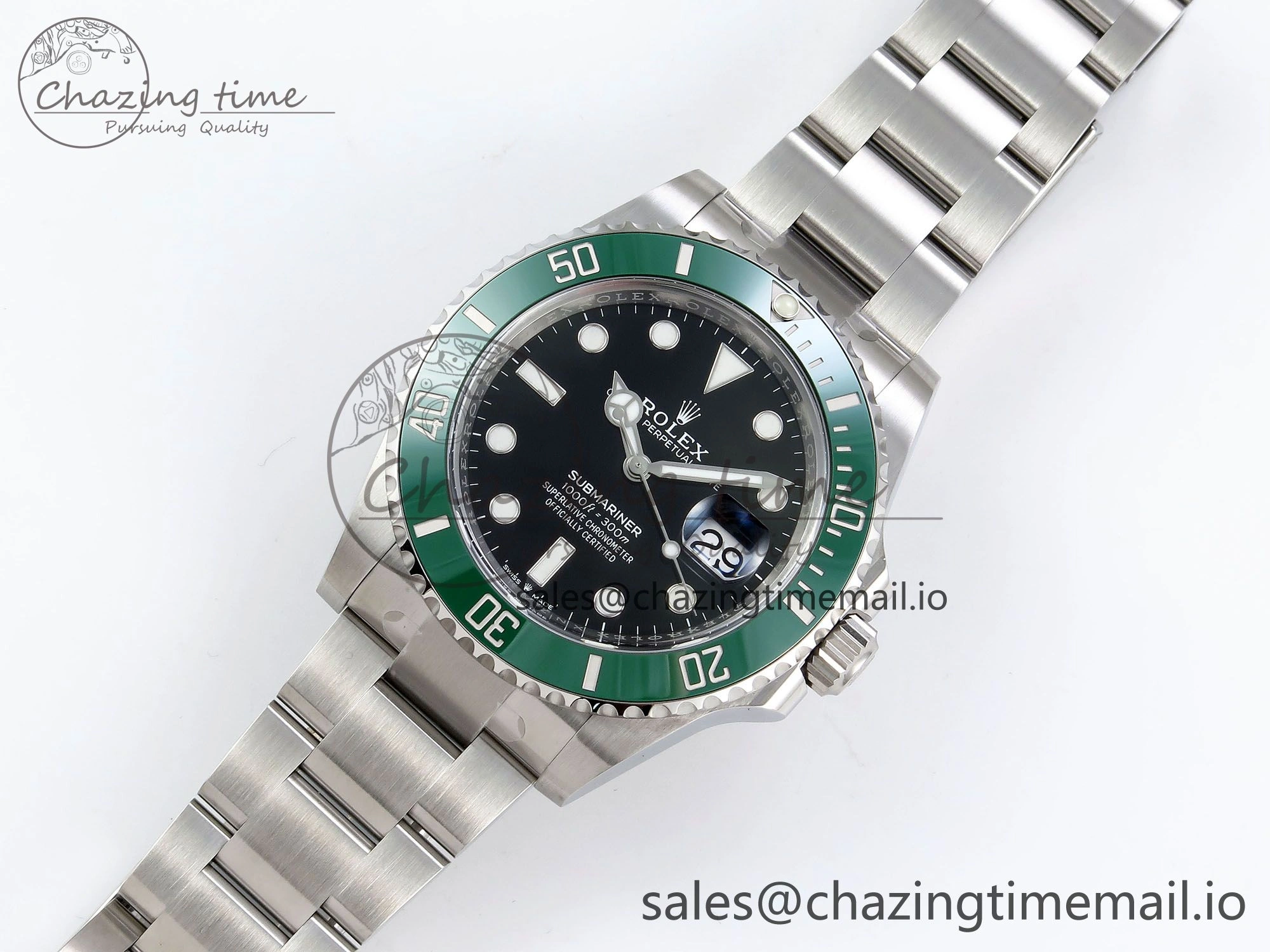Submariner 41mm 126610 LV Kermit 904L Steel Clean 1:1 Best Edition VR3235