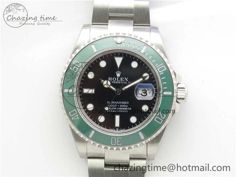 Submariner 41mm 126610 LV Kermit 904L Steel ROF 1:1 Best Edition Black Dial on SS Bracelet A2824