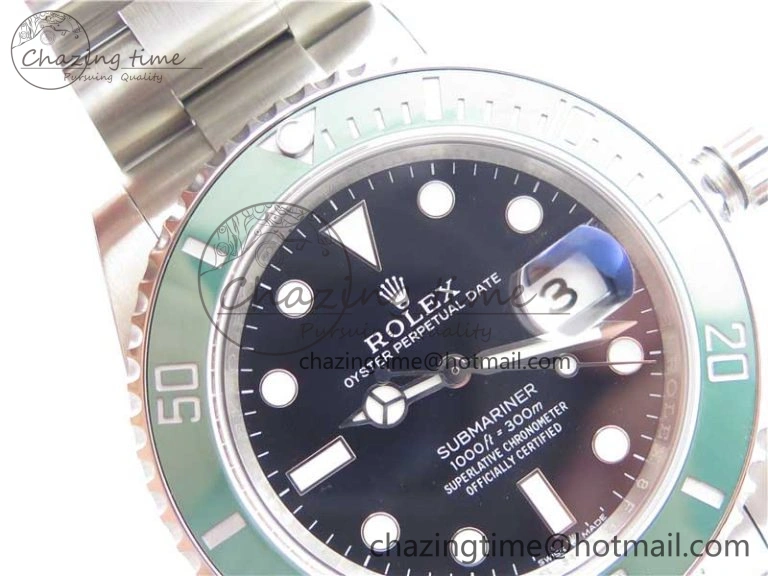 Submariner 41mm 126610 LV Kermit 904L Steel ROF 1:1 Best Edition Black Dial on SS Bracelet A2824