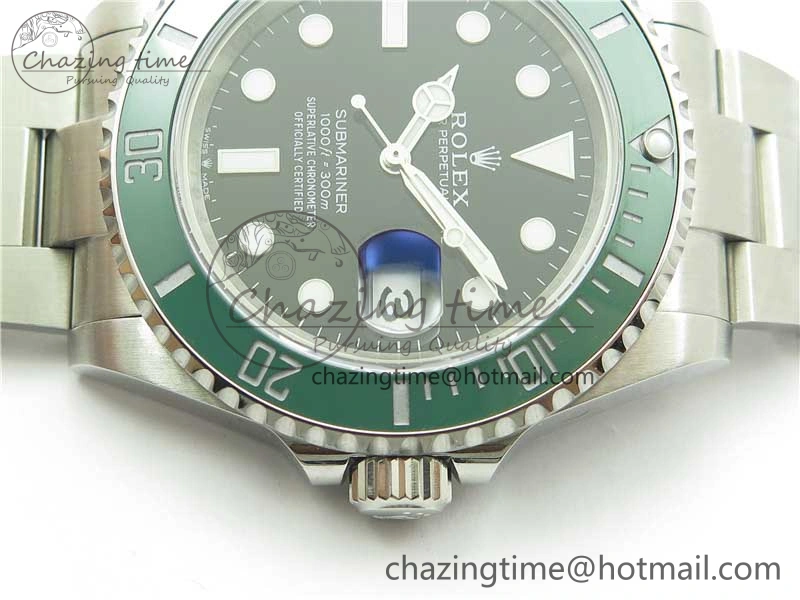 Submariner 41mm 126610 LV Kermit 904L Steel ROF 1:1 Best Edition Black Dial on SS Bracelet A2824