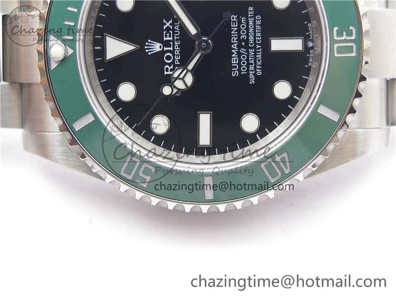 Submariner 41mm 126610 LV Kermit 904L Steel ROF 1:1 Best Edition Black Dial on SS Bracelet A2824