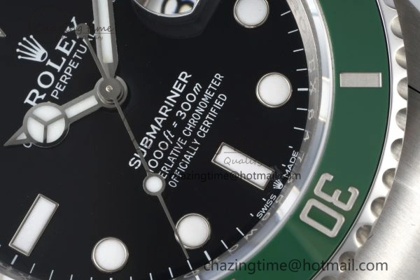 Submariner 41mm 126610 LV Kermit 904L Steel ZF 1:1 Best Edition VR3235