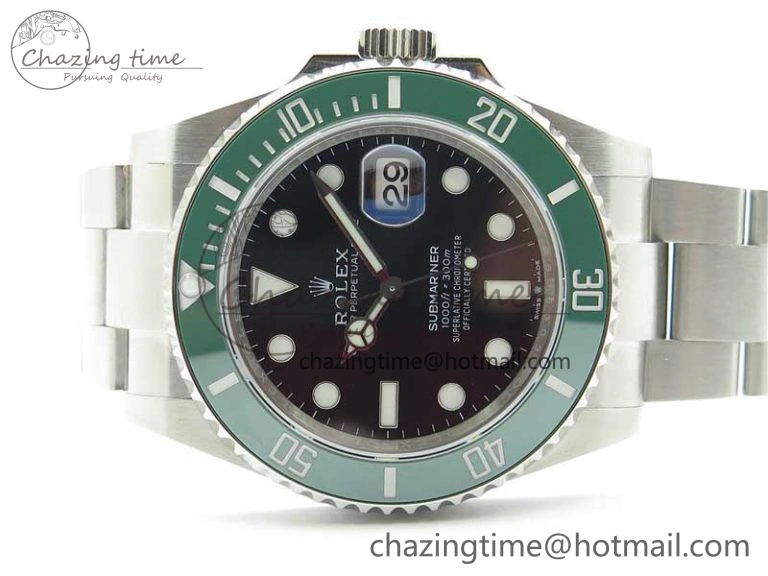 Submariner 41mm 126610 LV Kermit EWF Black Dial on SS Bracelet A3235