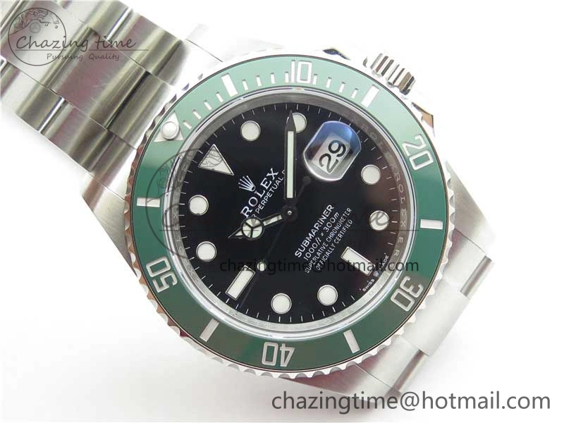 Submariner 41mm 126610 LV Kermit EWF Black Dial on SS Bracelet A3235