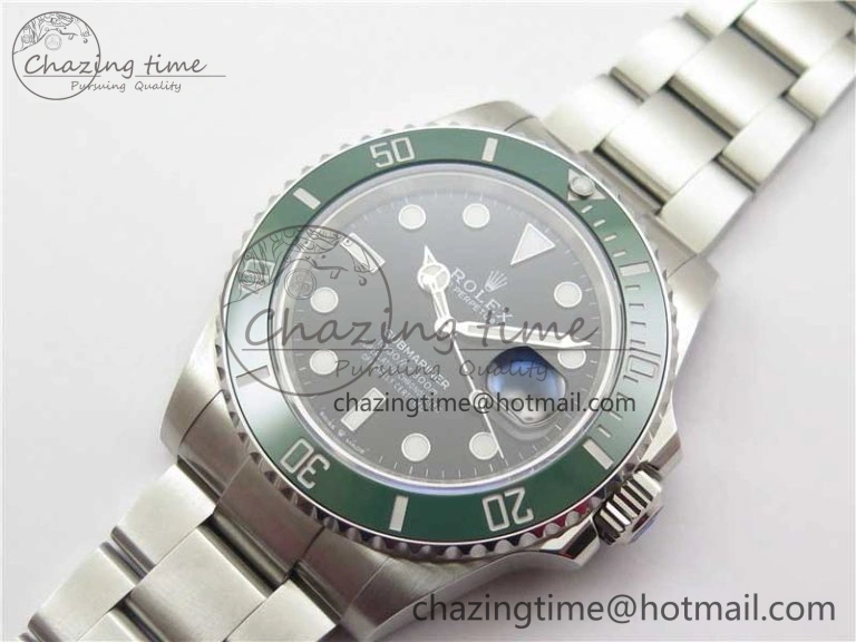 Submariner 41mm 126610 LV Kermit EWF Black Dial on SS Bracelet A3235