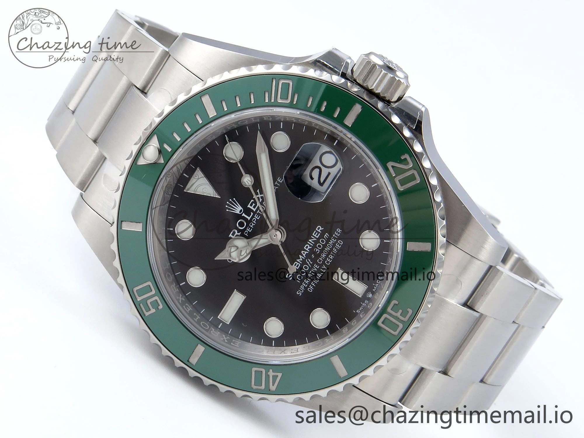 Submariner 41mm 126610 LV SS ARF 1:1 Best Edition Steel Green Dial 904L SS Oyster Bracelet SH3235