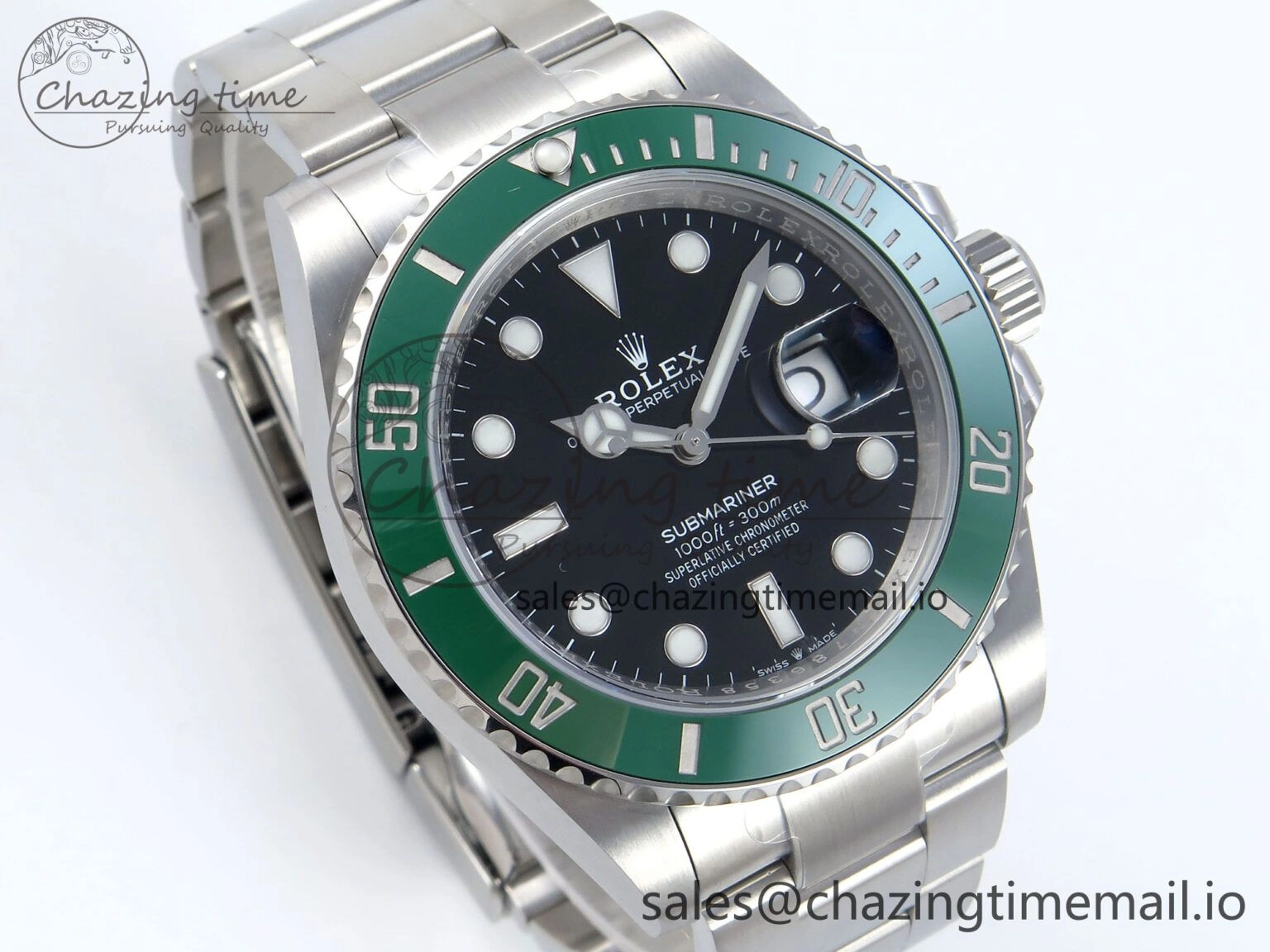 Submariner 41mm 126610 LV SS ARF 1:1 Best Edition Steel Green Dial 904L SS Oyster Bracelet SH3235