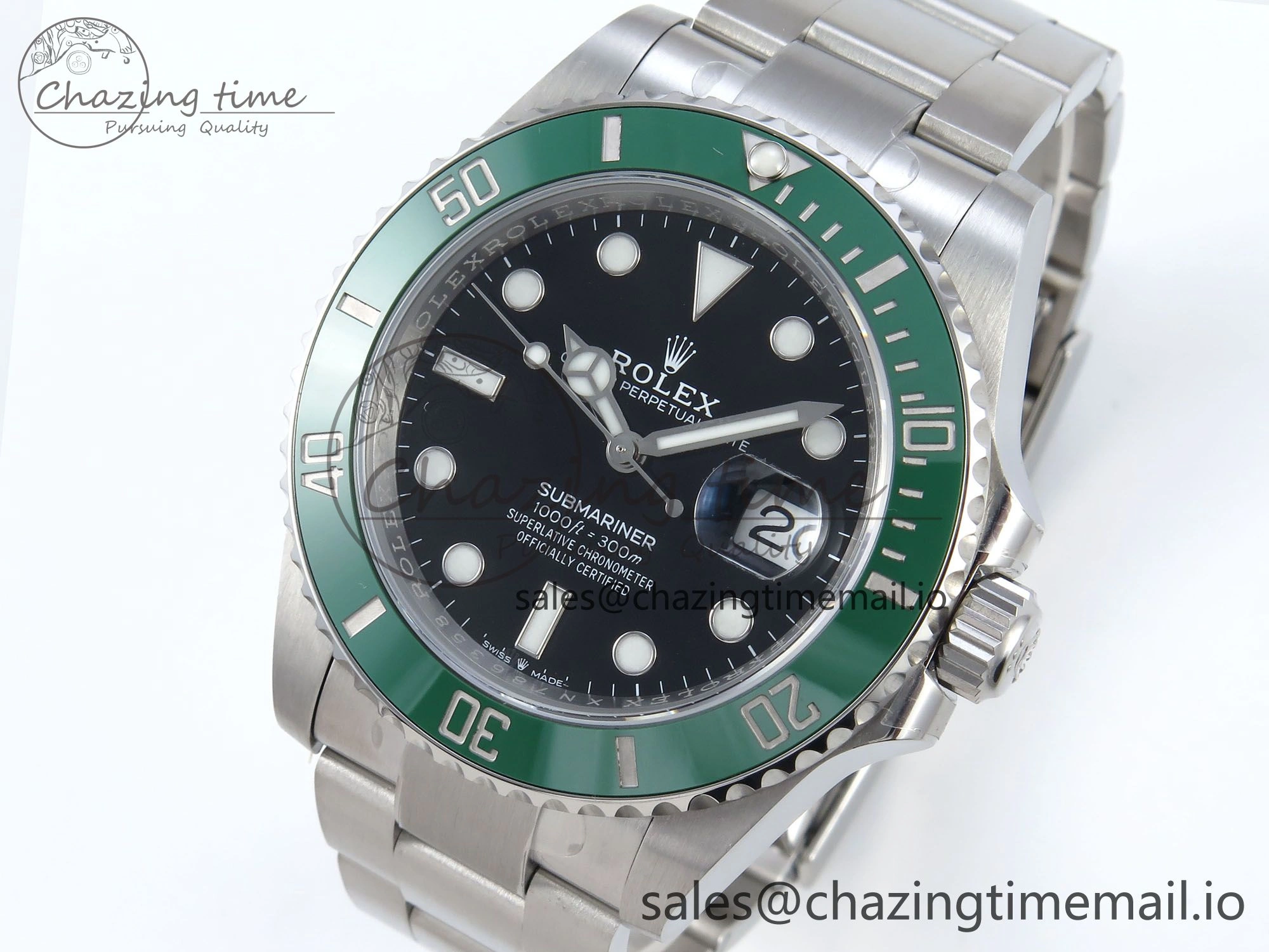 Submariner 41mm 126610 LV SS ARF 1:1 Best Edition Steel Green Dial 904L SS Oyster Bracelet SH3235