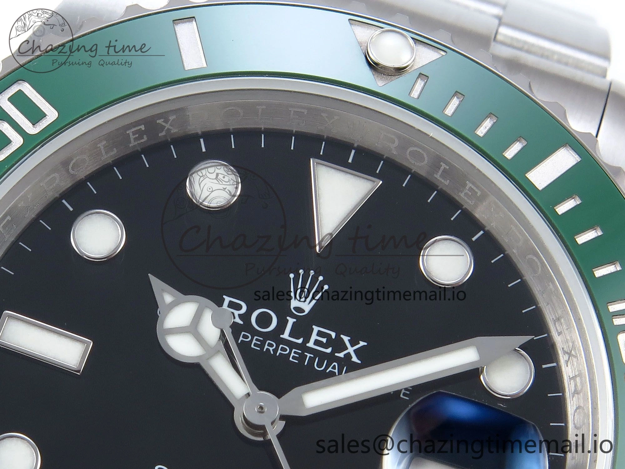Submariner 41mm 126610 LV TWSF SS Green Ceramic Black Dial on SS Bracelet SH3235