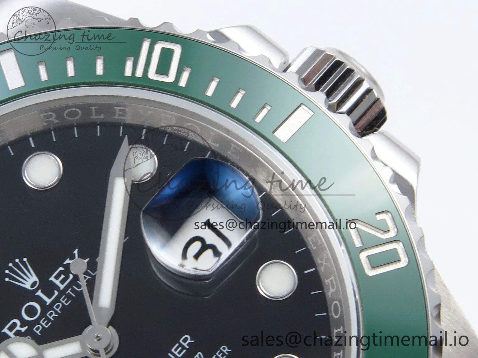 Submariner 41mm 126610 LV TWSF SS Green Ceramic Black Dial on SS Bracelet SH3235