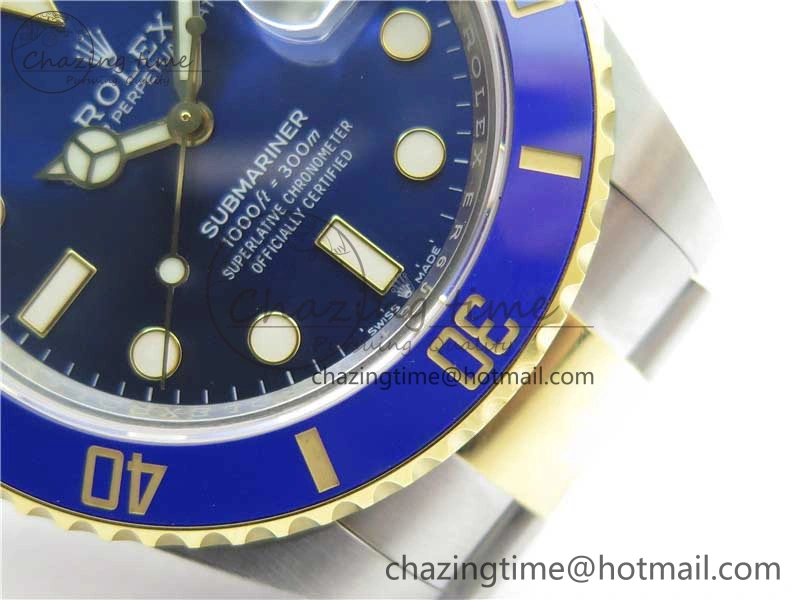 Submariner 41mm 126613 LB SS YG EWF Blue Dial on SS YG Bracelet A3235
