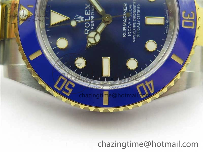 Submariner 41mm 126613 LB SS YG EWF Blue Dial on SS YG Bracelet A3235