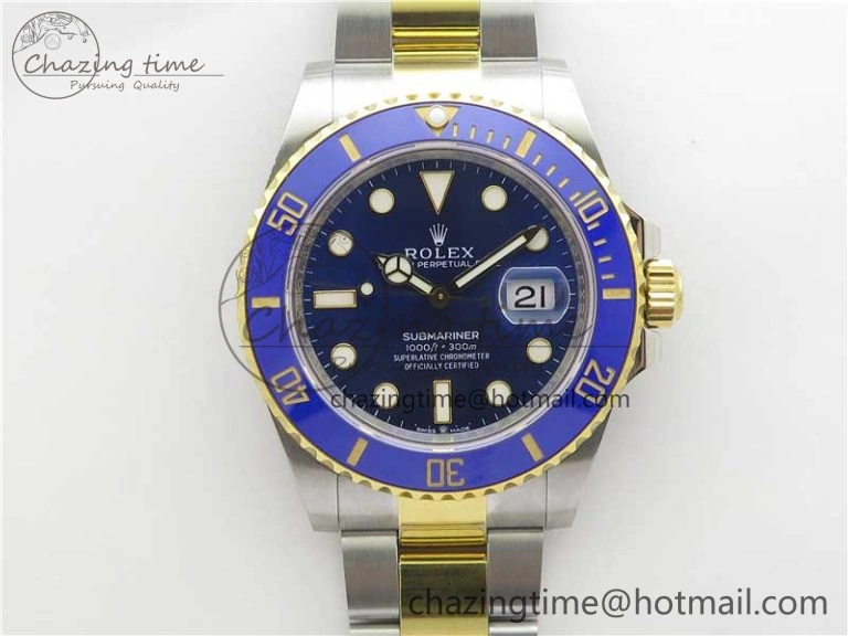 Submariner 41mm 126613 LB SS YG EWF Blue Dial on SS YG Bracelet A3235