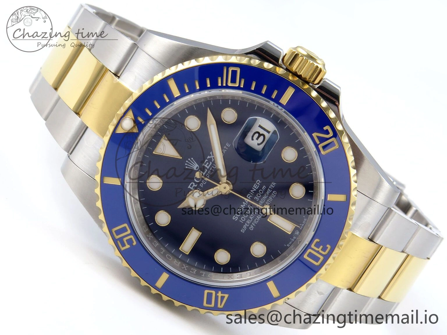 Submariner 41mm 126613 LB TWSF SS YG Blue Ceramic Blue Dial on SS YG Bracelet SH3235