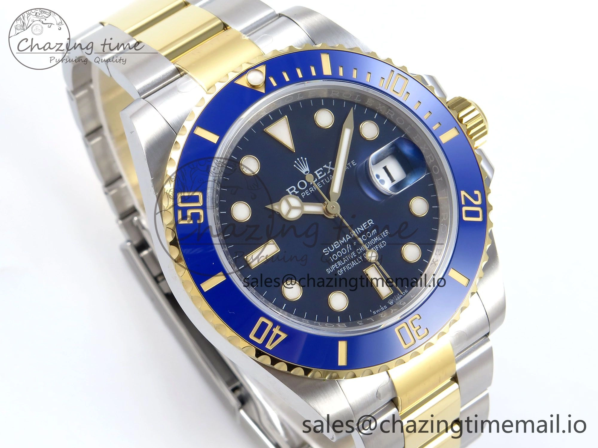 Submariner 41mm 126613 LB TWSF SS YG Blue Ceramic Blue Dial on SS YG Bracelet SH3235