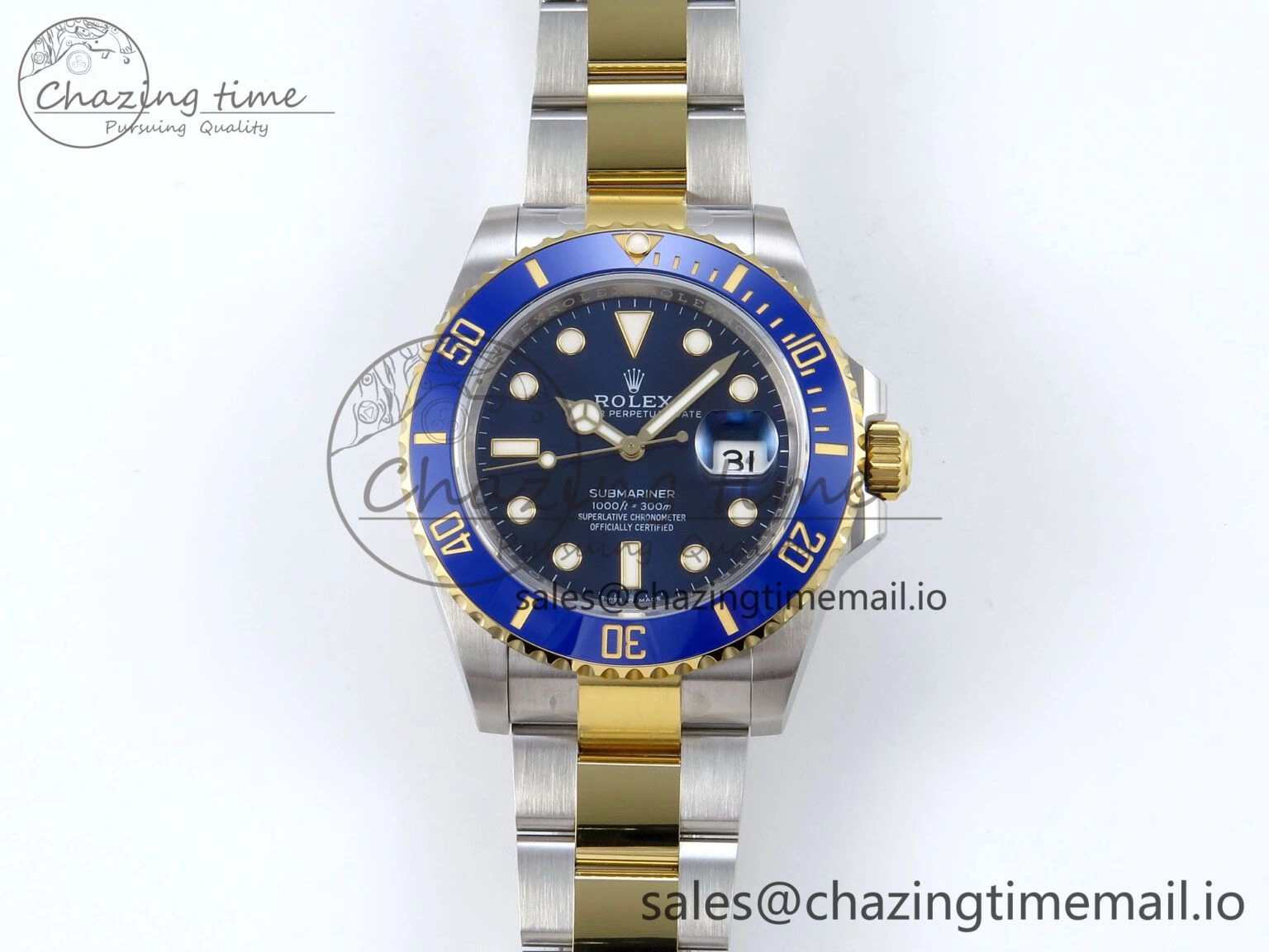 Submariner 41mm 126613 LB TWSF SS YG Blue Ceramic Blue Dial on SS YG Bracelet SH3235