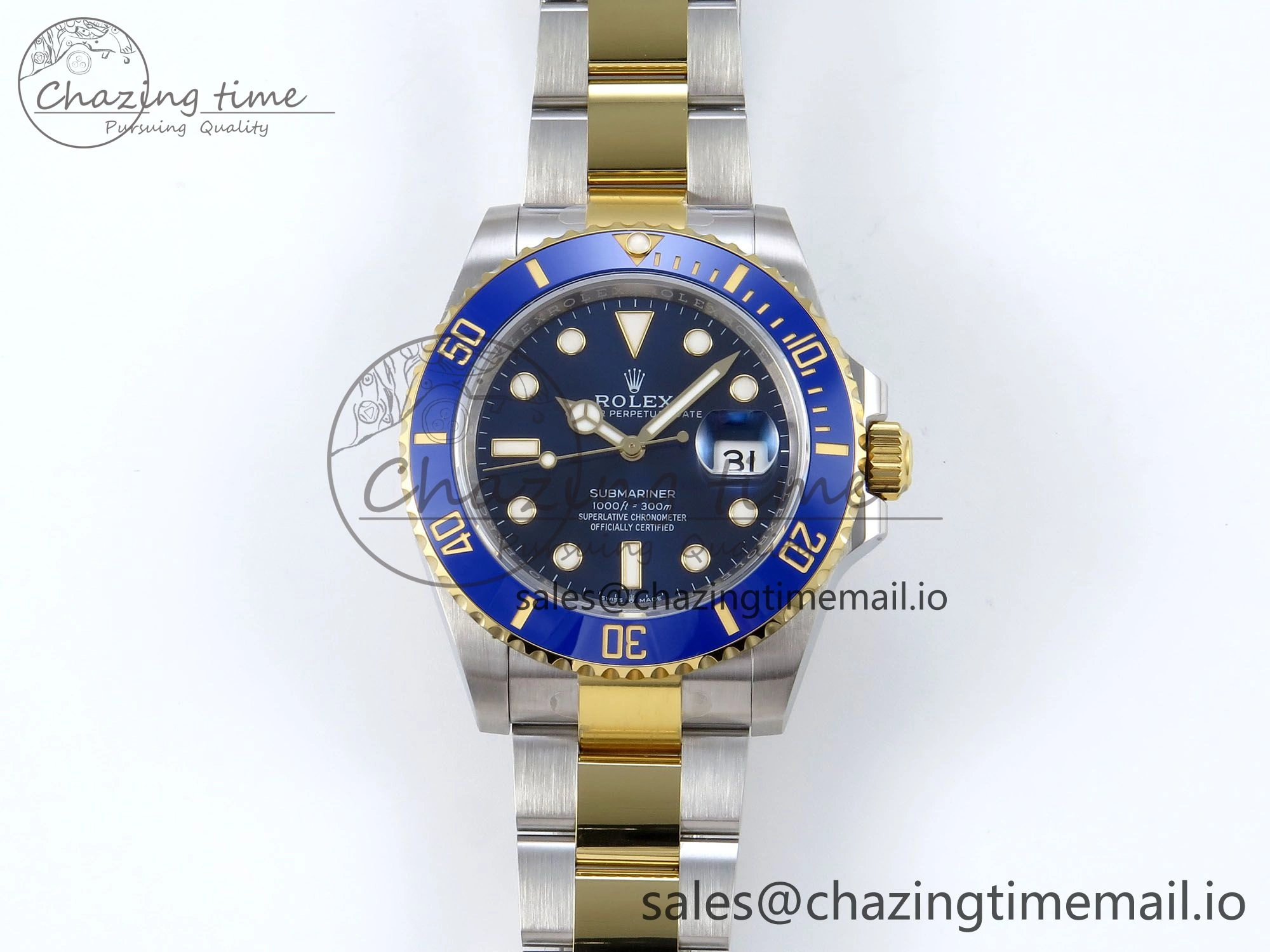 Submariner 41mm 126613 LB TWSF SS YG Blue Ceramic Blue Dial on SS YG Bracelet SH3235