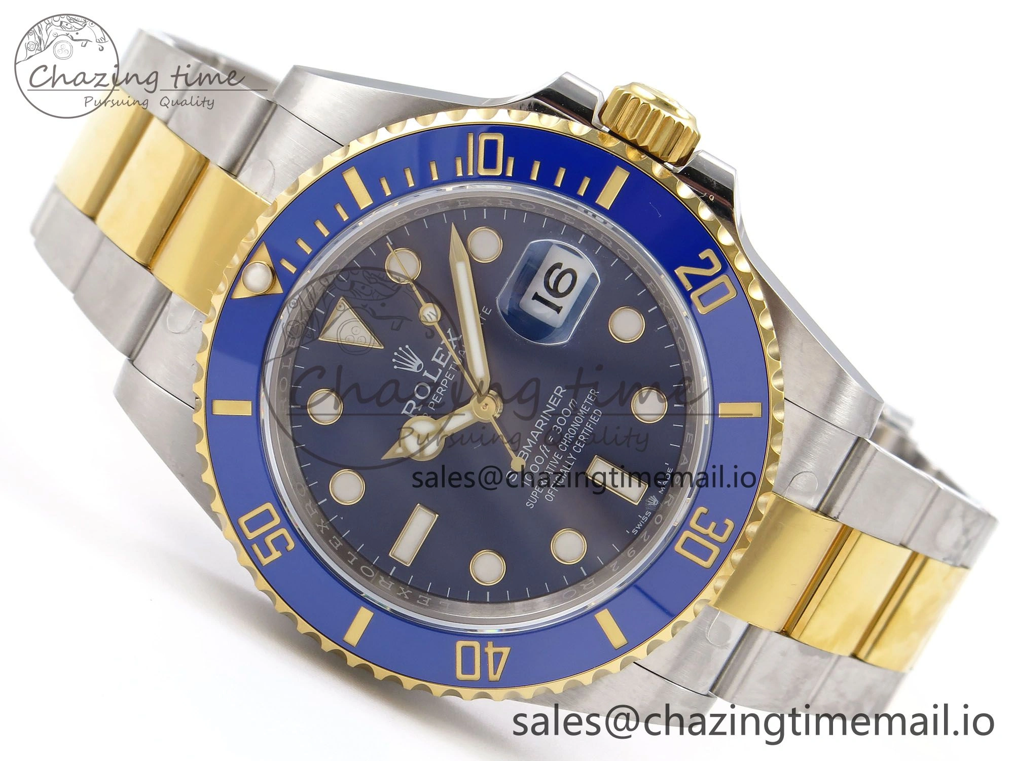 Submariner 41mm 126613 LB YG SS EWEF Best Edition Blue Dial on YG SS Bracelet A3235
