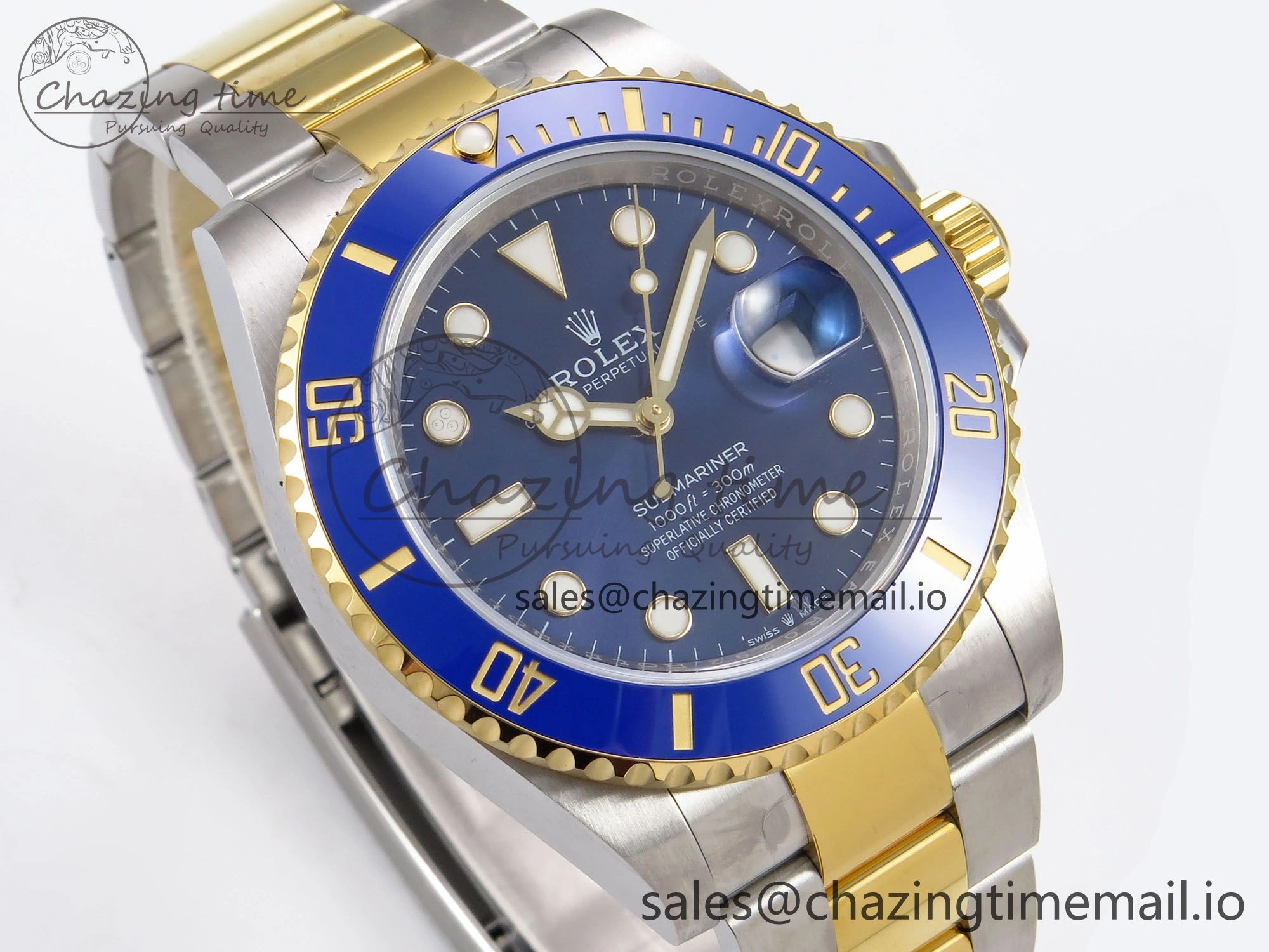 Submariner 41mm 126613 LB YG SS EWEF Best Edition Blue Dial on YG SS Bracelet A3235