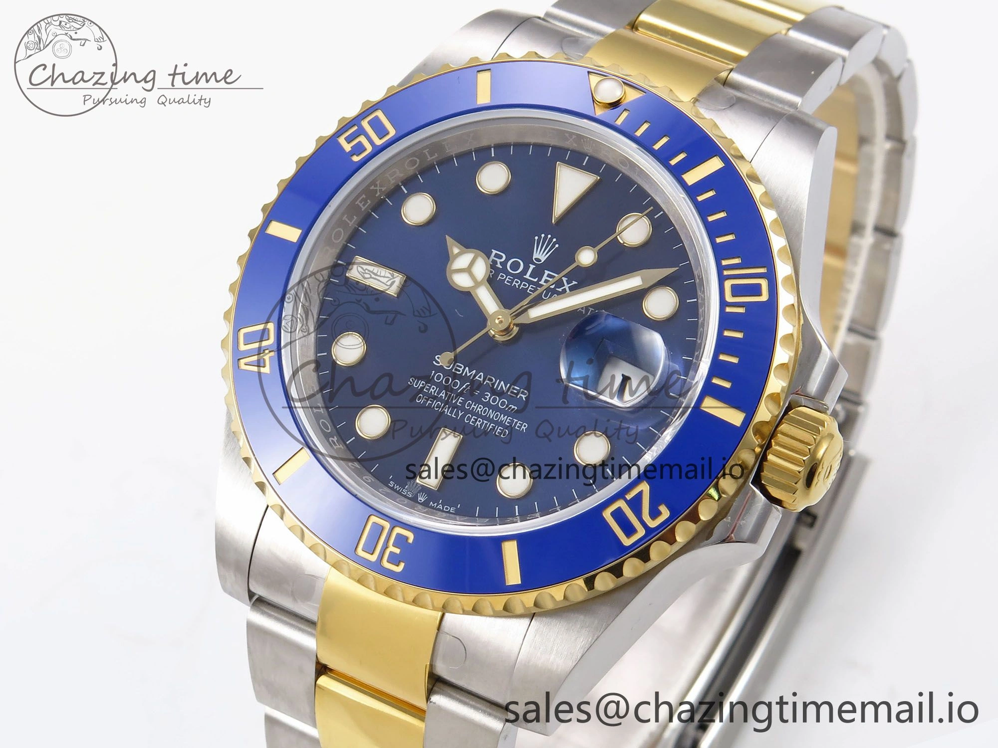 Submariner 41mm 126613 LB YG SS EWEF Best Edition Blue Dial on YG SS Bracelet A3235