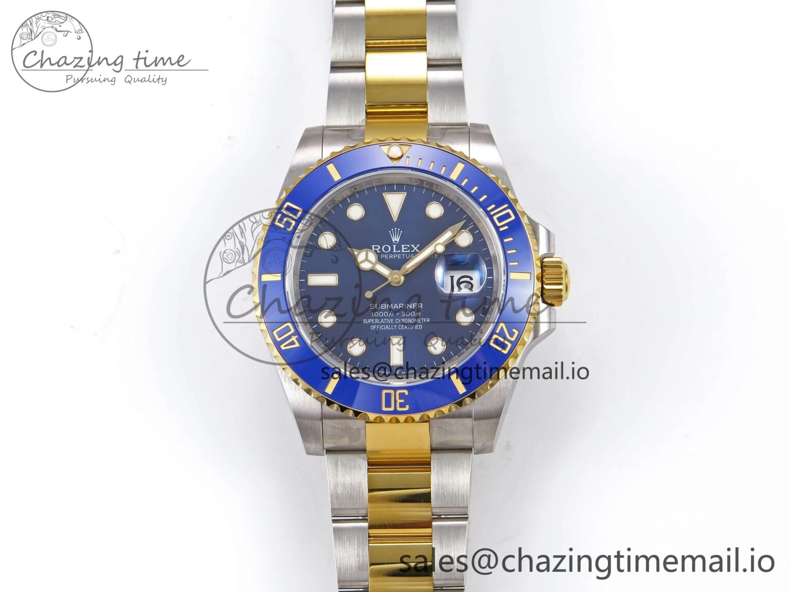 Submariner 41mm 126613 LB YG SS EWEF Best Edition Blue Dial on YG SS Bracelet A3235
