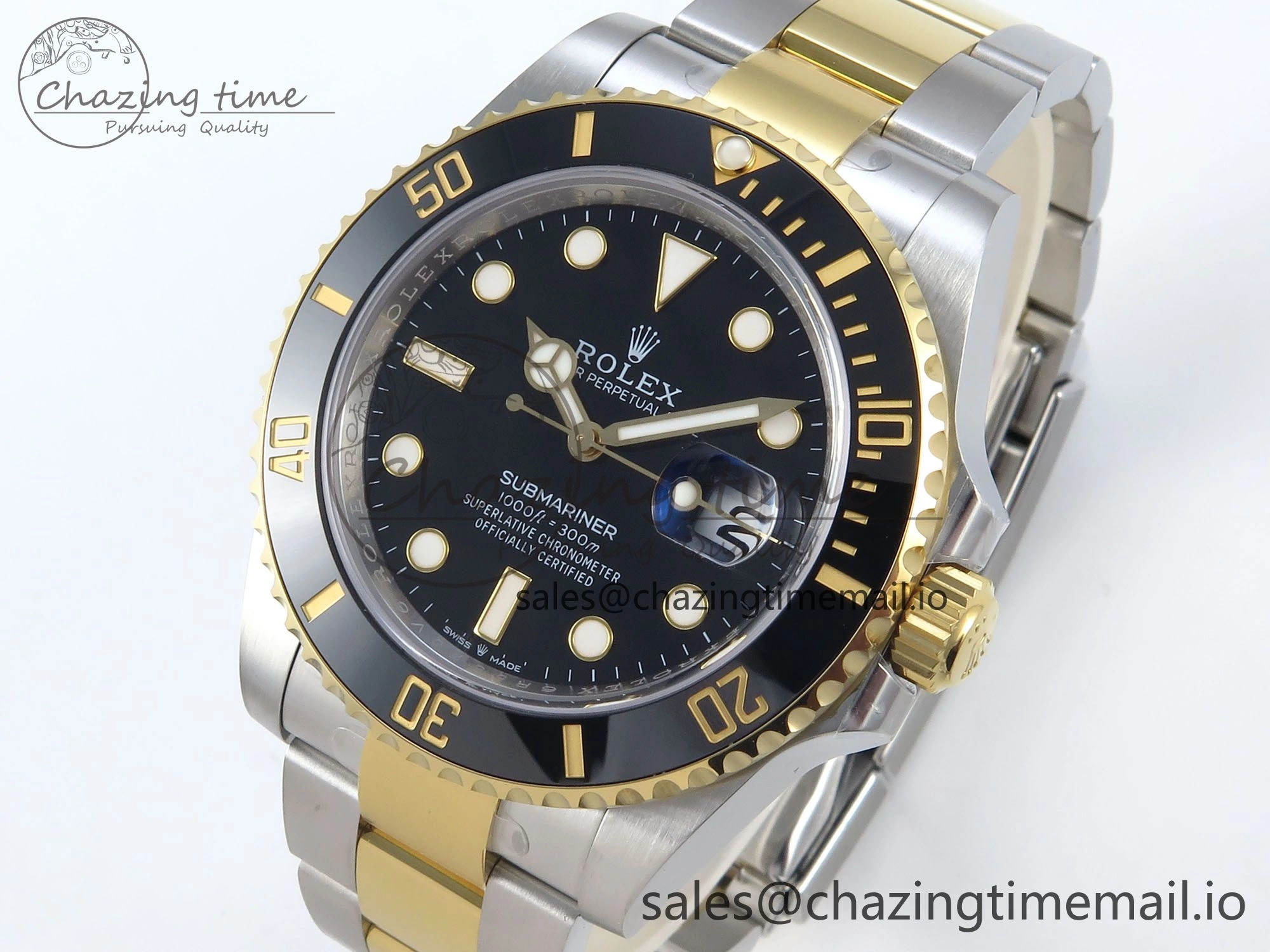 Submariner 41mm 126613 LN THBF 904L Black Ceramic 1:1 Best Edition on SS YG Bracelet SH3235