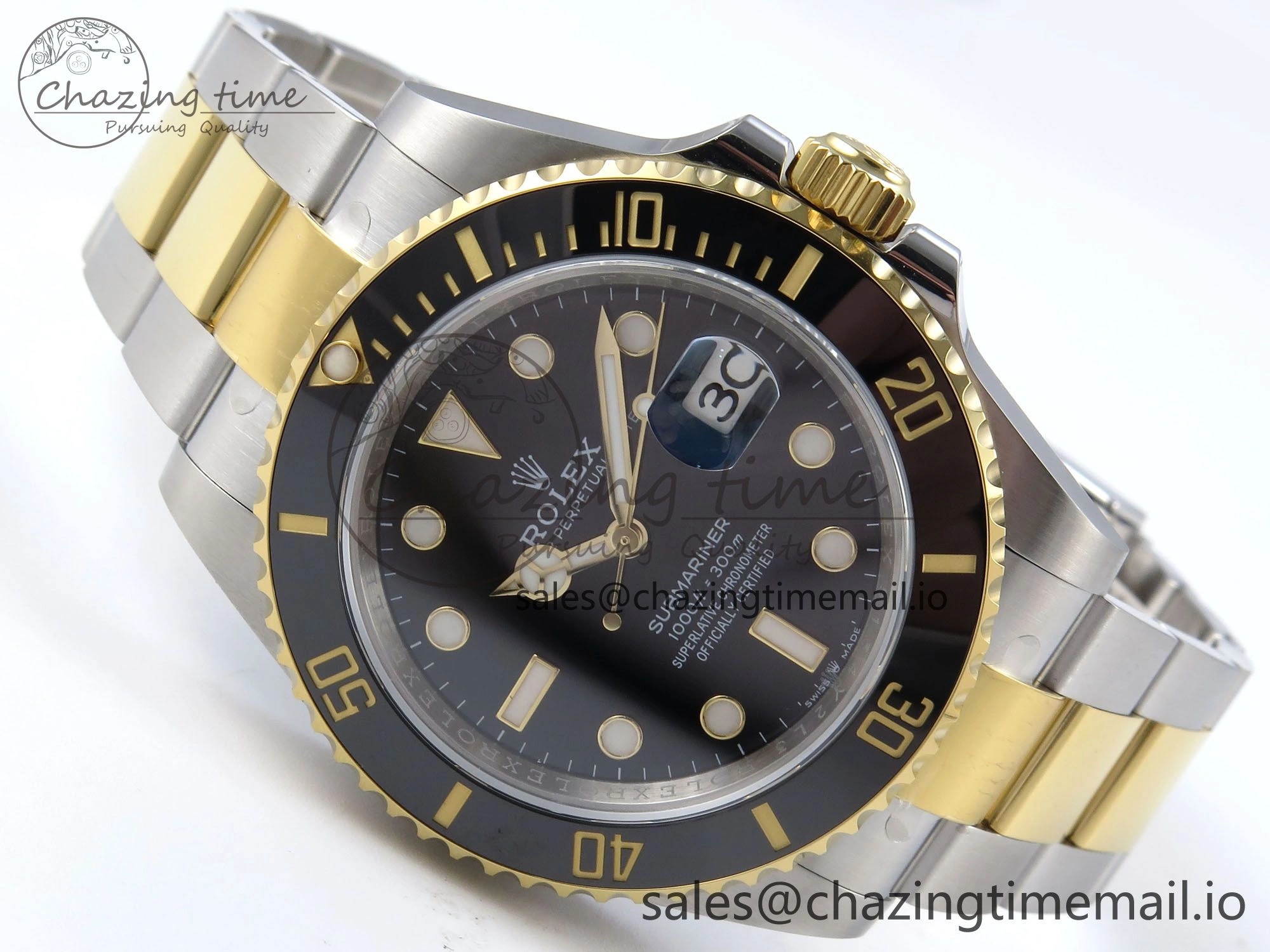 Submariner 41mm 126613 LN TWSF SS YG Black Ceramic Black Dial on SS YG Bracelet SH3235