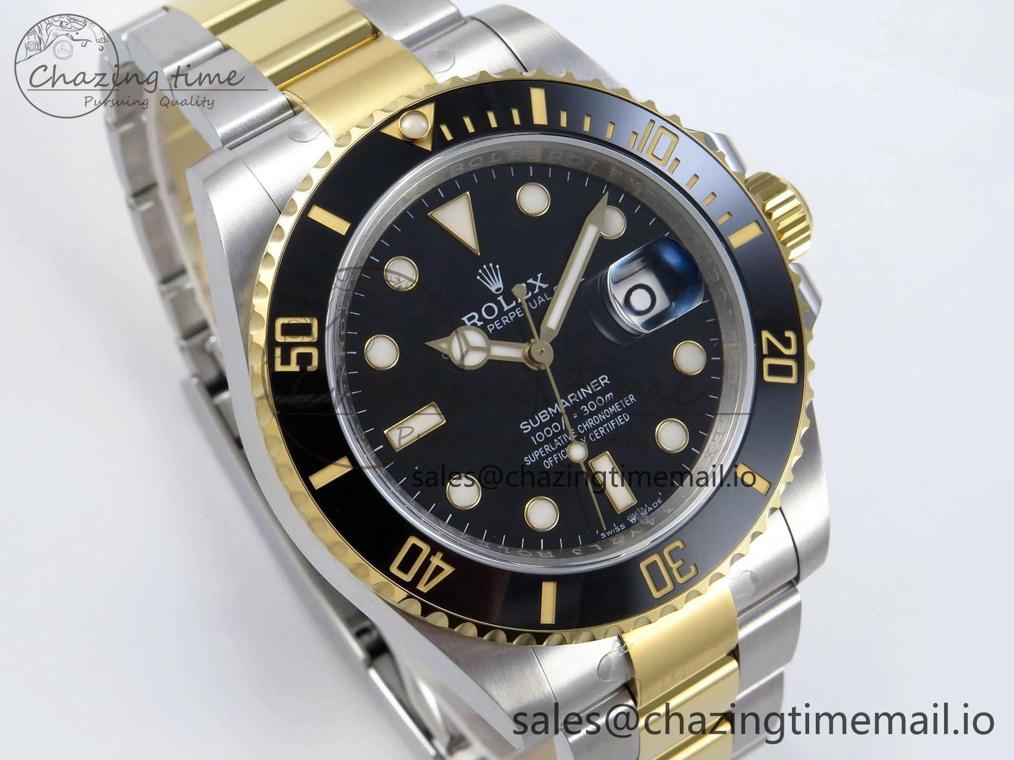 Submariner 41mm 126613 LN TWSF SS YG Black Ceramic Black Dial on SS YG Bracelet SH3235