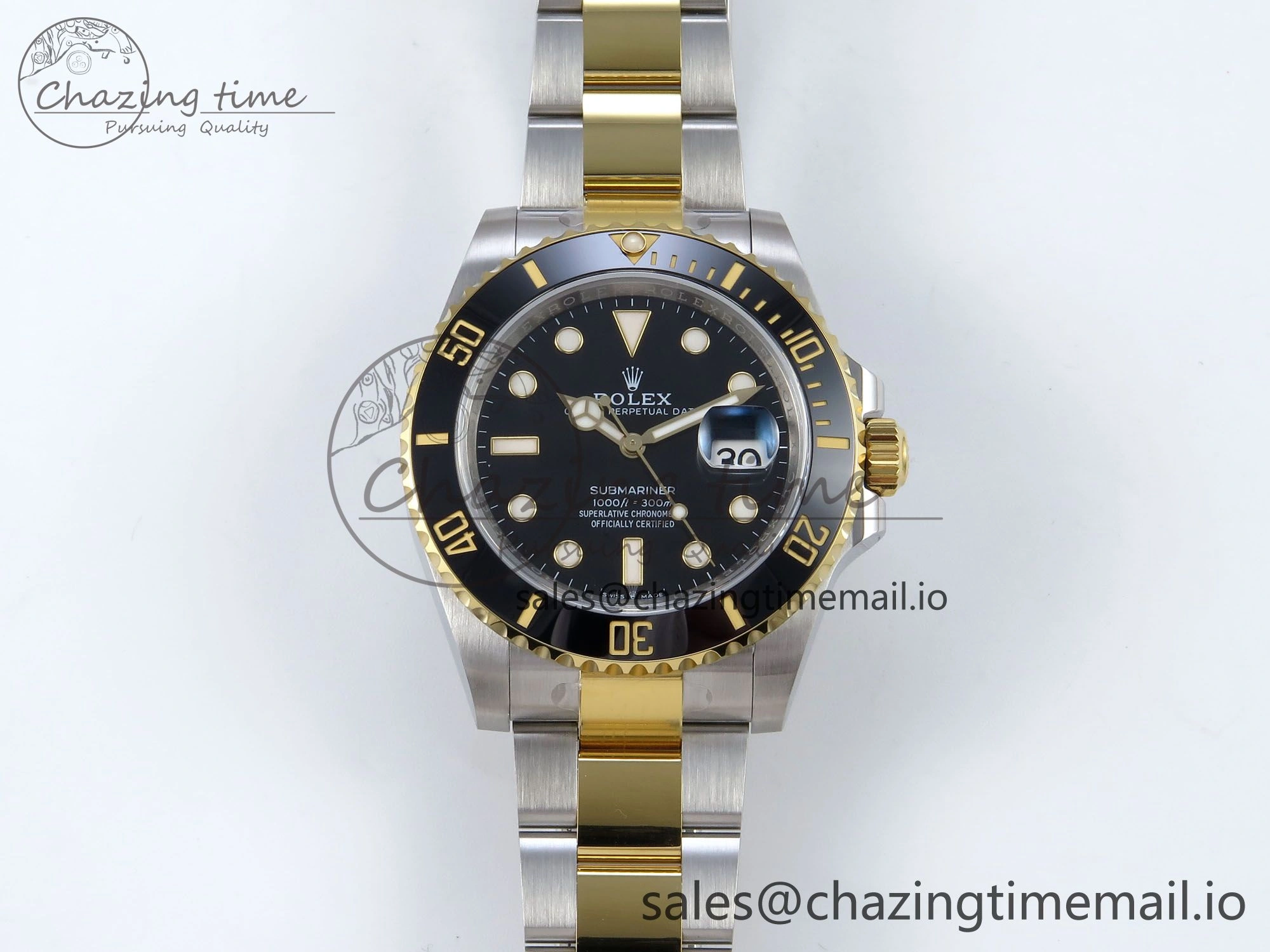 Submariner 41mm 126613 LN TWSF SS YG Black Ceramic Black Dial on SS YG Bracelet SH3235