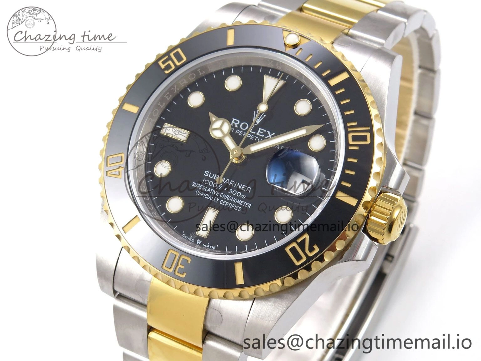 Submariner 41mm 126613 LN YG SS EWEF Best Edition Black Dial on YG SS Bracelet A3235