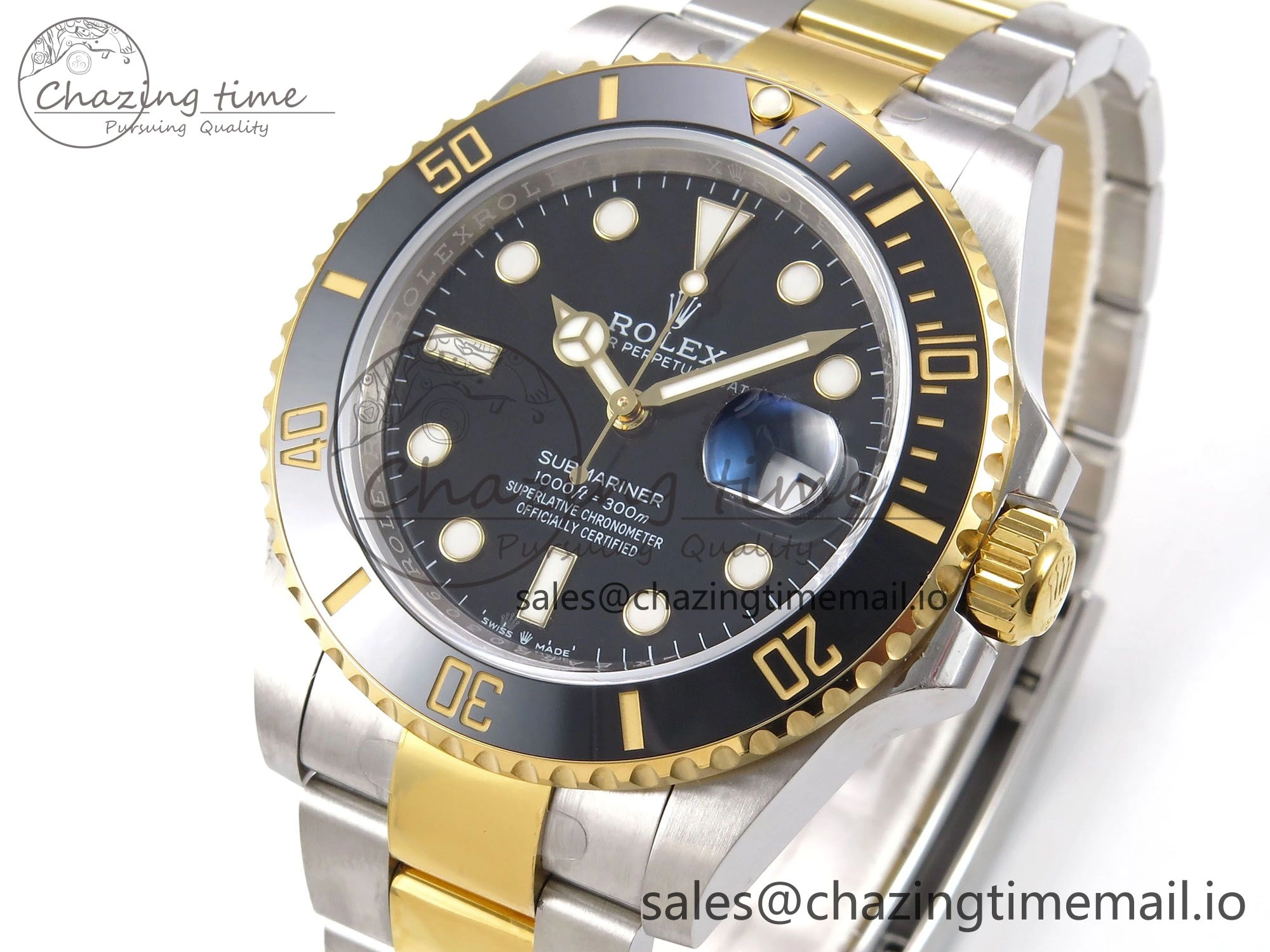 Submariner 41mm 126613 LN YG SS EWEF Best Edition Black Dial on YG SS Bracelet A3235