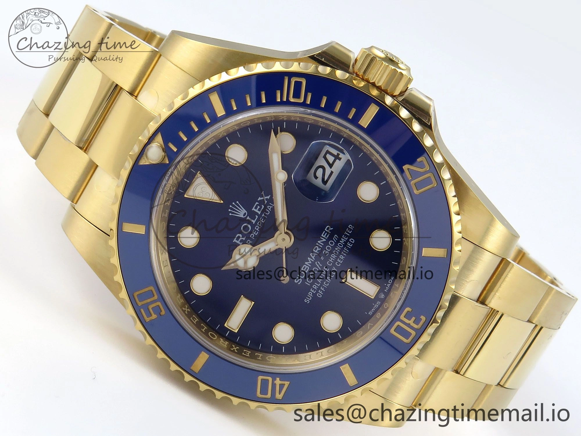 Submariner 41mm 126618 LB THBF 904L Blue Ceramic 1:1 Best Edition on YG Bracelet SH3235