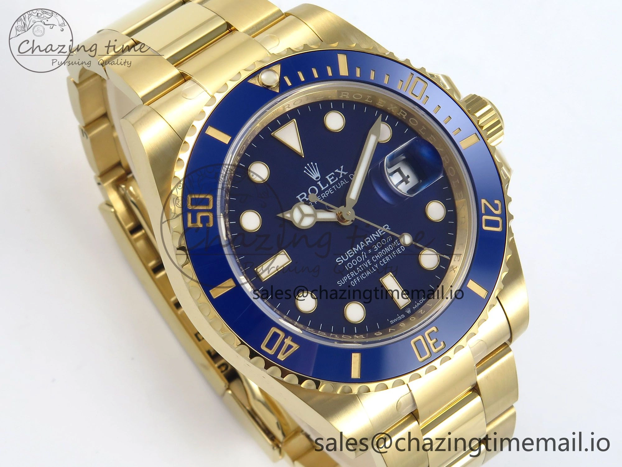 Submariner 41mm 126618 LB THBF 904L Blue Ceramic 1:1 Best Edition on YG Bracelet SH3235