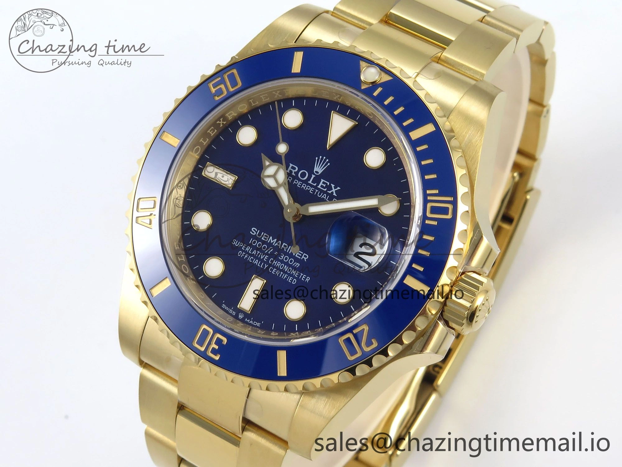 Submariner 41mm 126618 LB THBF 904L Blue Ceramic 1:1 Best Edition on YG Bracelet SH3235