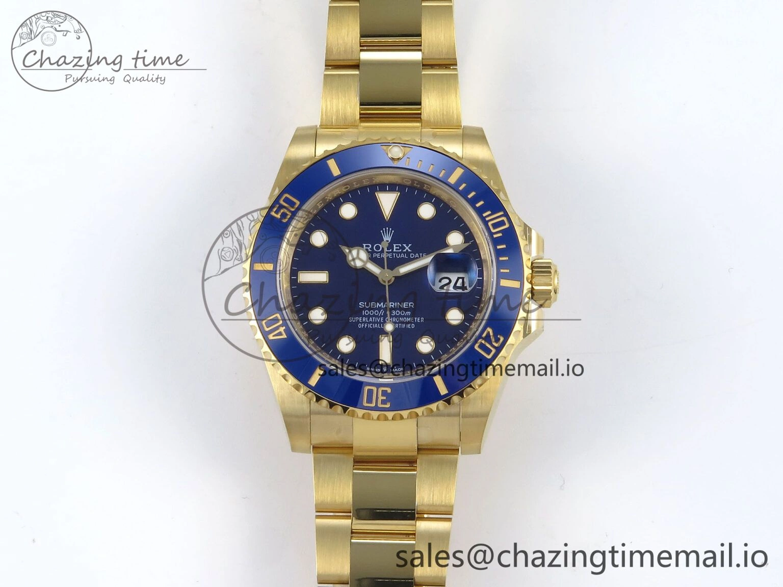 Submariner 41mm 126618 LB THBF 904L Blue Ceramic 1:1 Best Edition on YG Bracelet SH3235