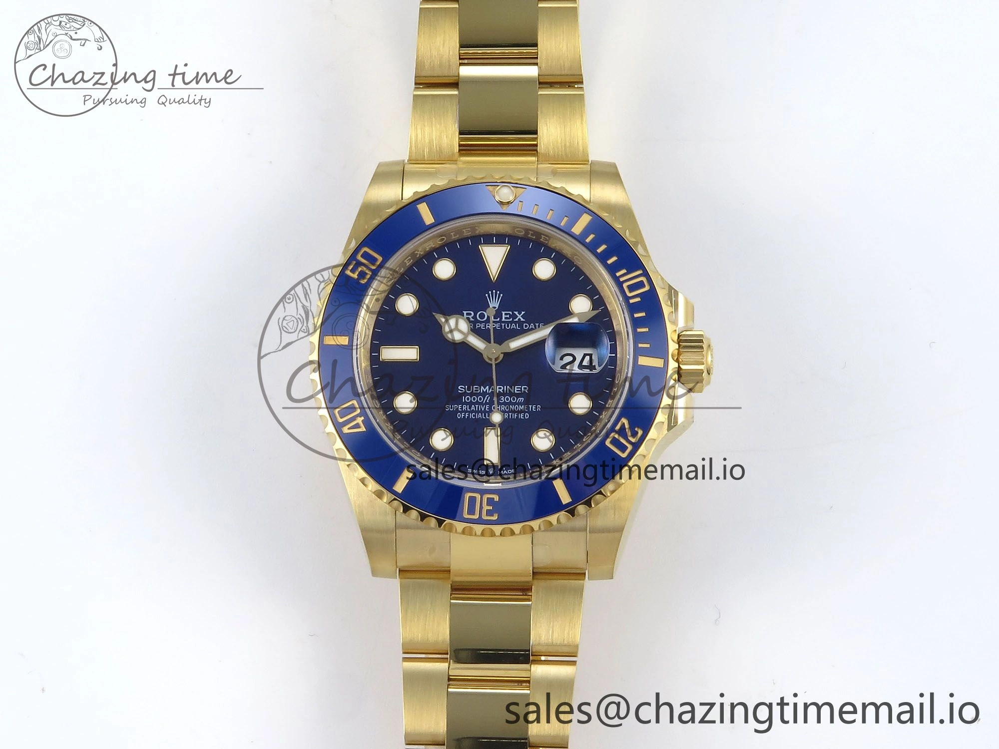 Submariner 41mm 126618 LB THBF 904L Blue Ceramic 1:1 Best Edition on YG Bracelet SH3235