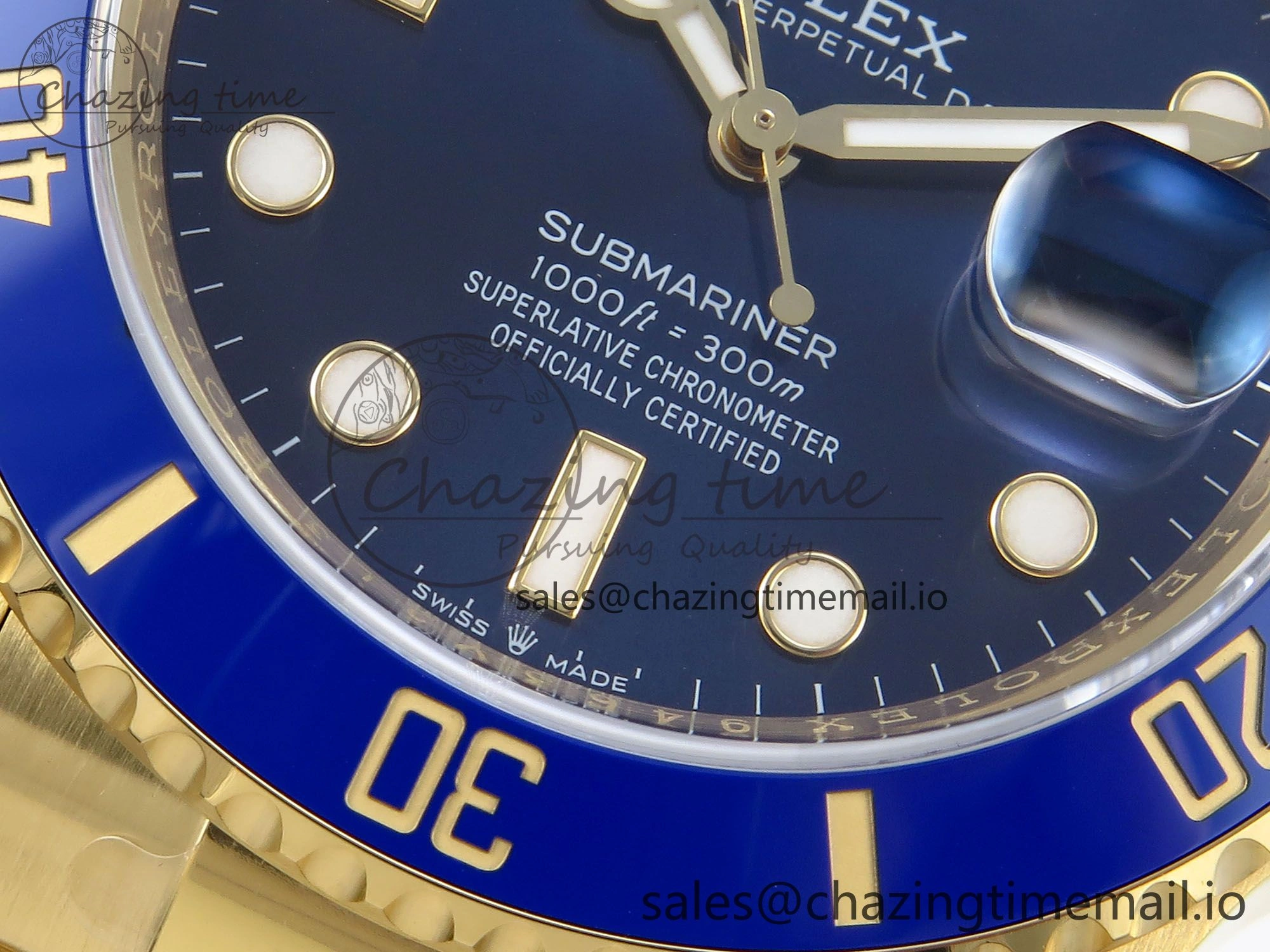 Submariner 41mm 126618 LB TWSF YG Blue Ceramic Blue Dial on YG Bracelet SH3235