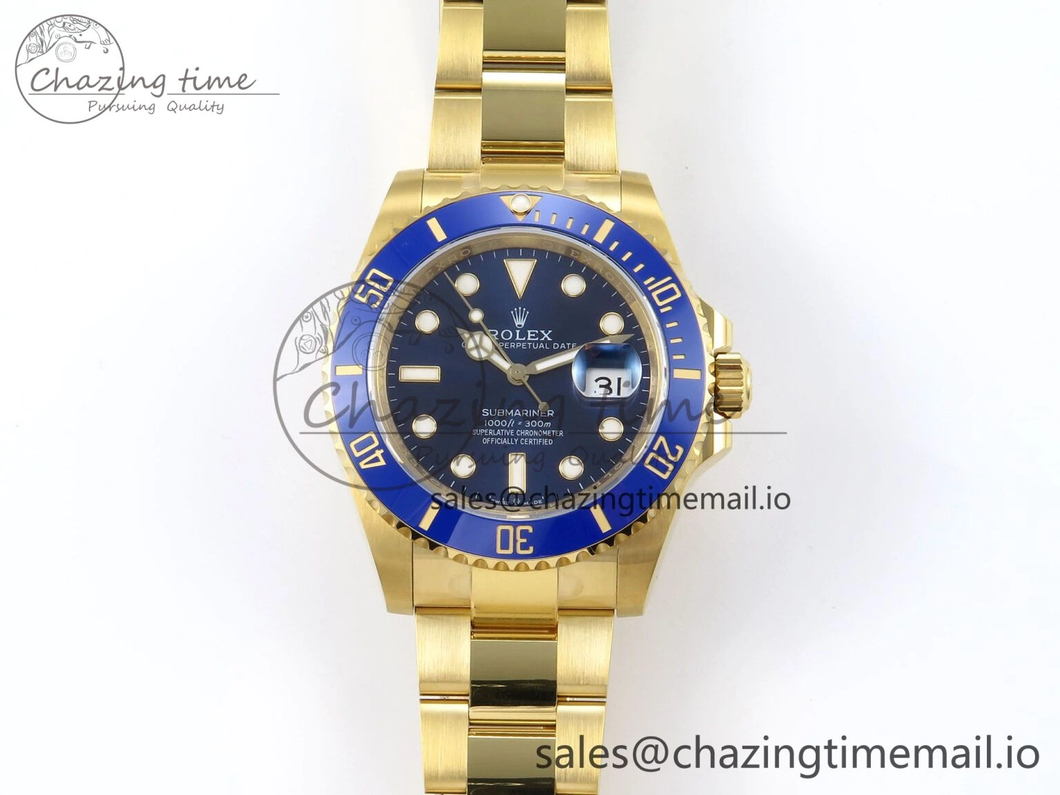 Submariner 41mm 126618 LB TWSF YG Blue Ceramic Blue Dial on YG Bracelet SH3235