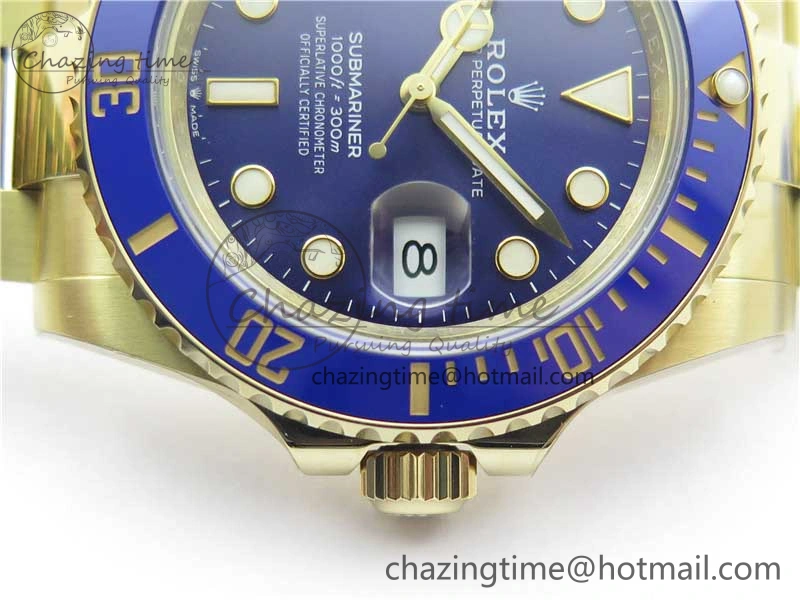 Submariner 41mm 126618 LB YG BP Maker Best Edition Blue Dial on YG Bracelet