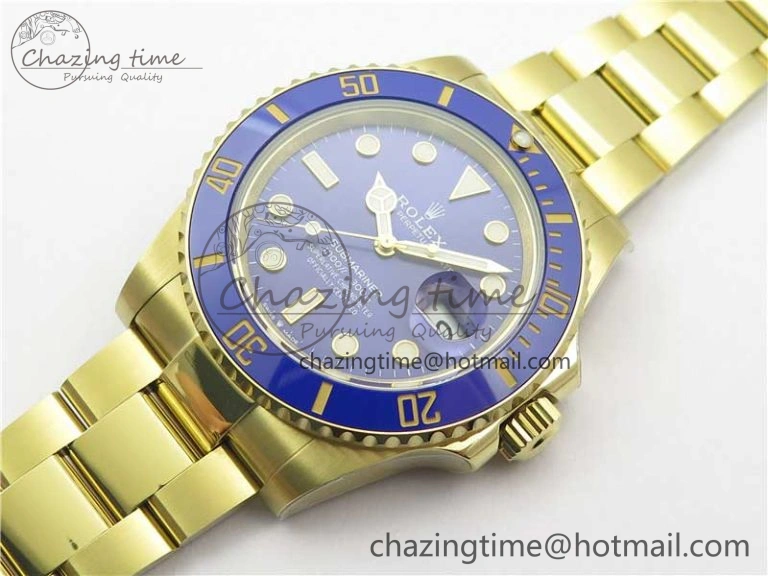 Submariner 41mm 126618 LB YG BP Maker Best Edition Blue Dial on YG Bracelet