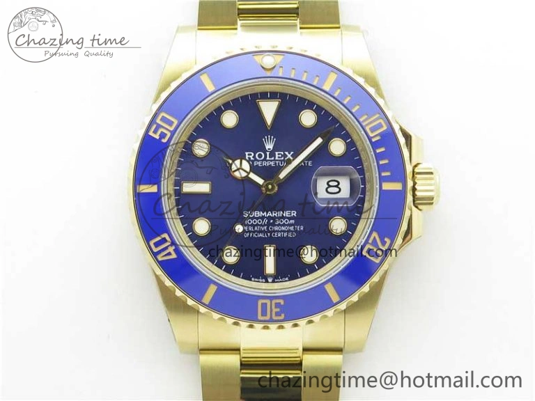 Submariner 41mm 126618 LB YG BP Maker Best Edition Blue Dial on YG Bracelet