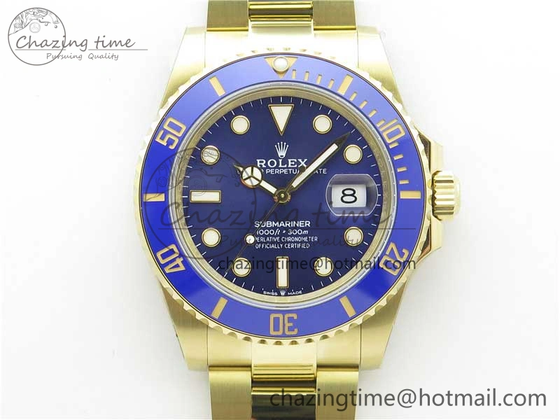 Submariner 41mm 126618 LB YG BP Maker Best Edition Blue Dial on YG Bracelet