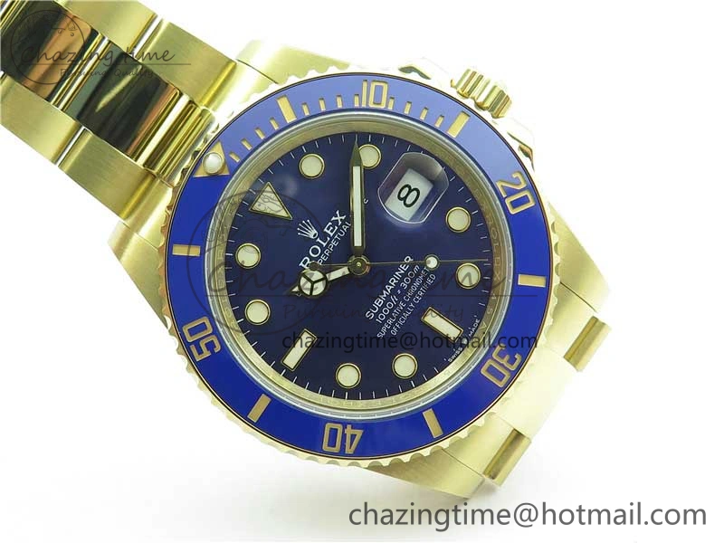Submariner 41mm 126618 LB YG BP Maker Best Edition Blue Dial on YG Bracelet