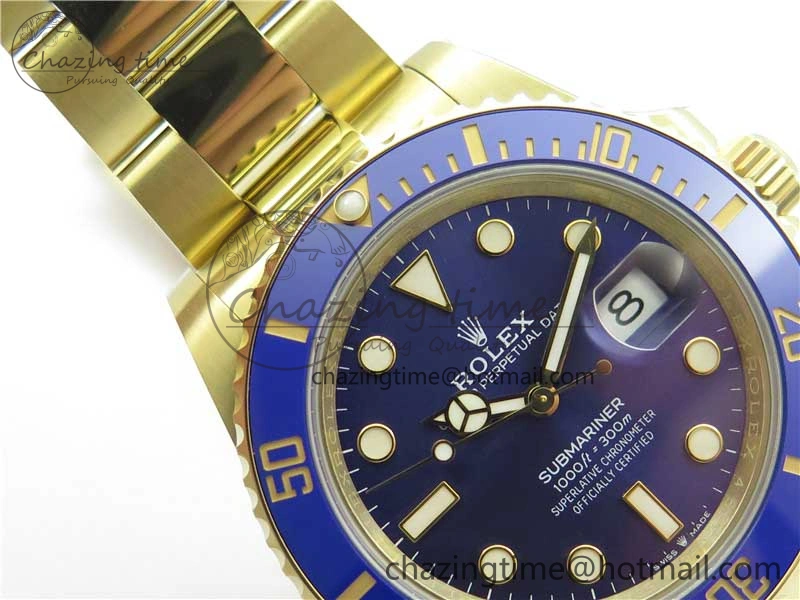 Submariner 41mm 126618 LB YG BP Maker Best Edition Blue Dial on YG Bracelet