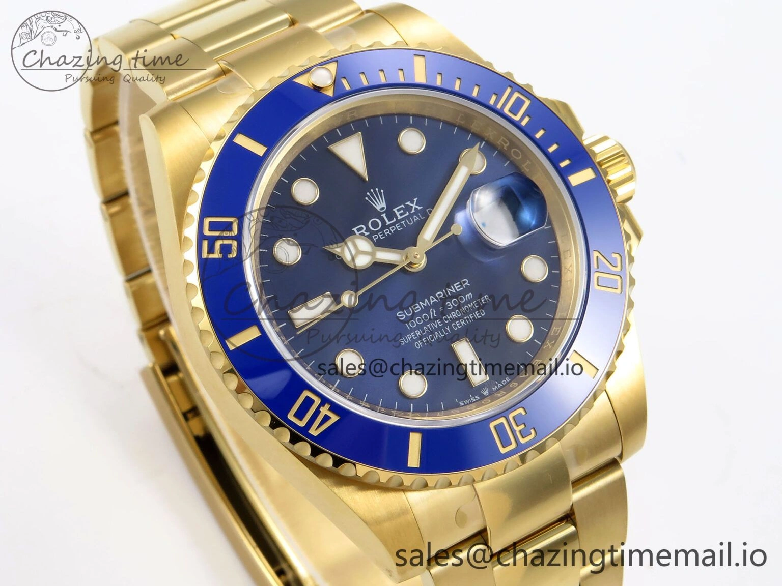 Submariner 41mm 126618 LB YG EWEF Best Edition Blue Dial on YG Bracelet A3235