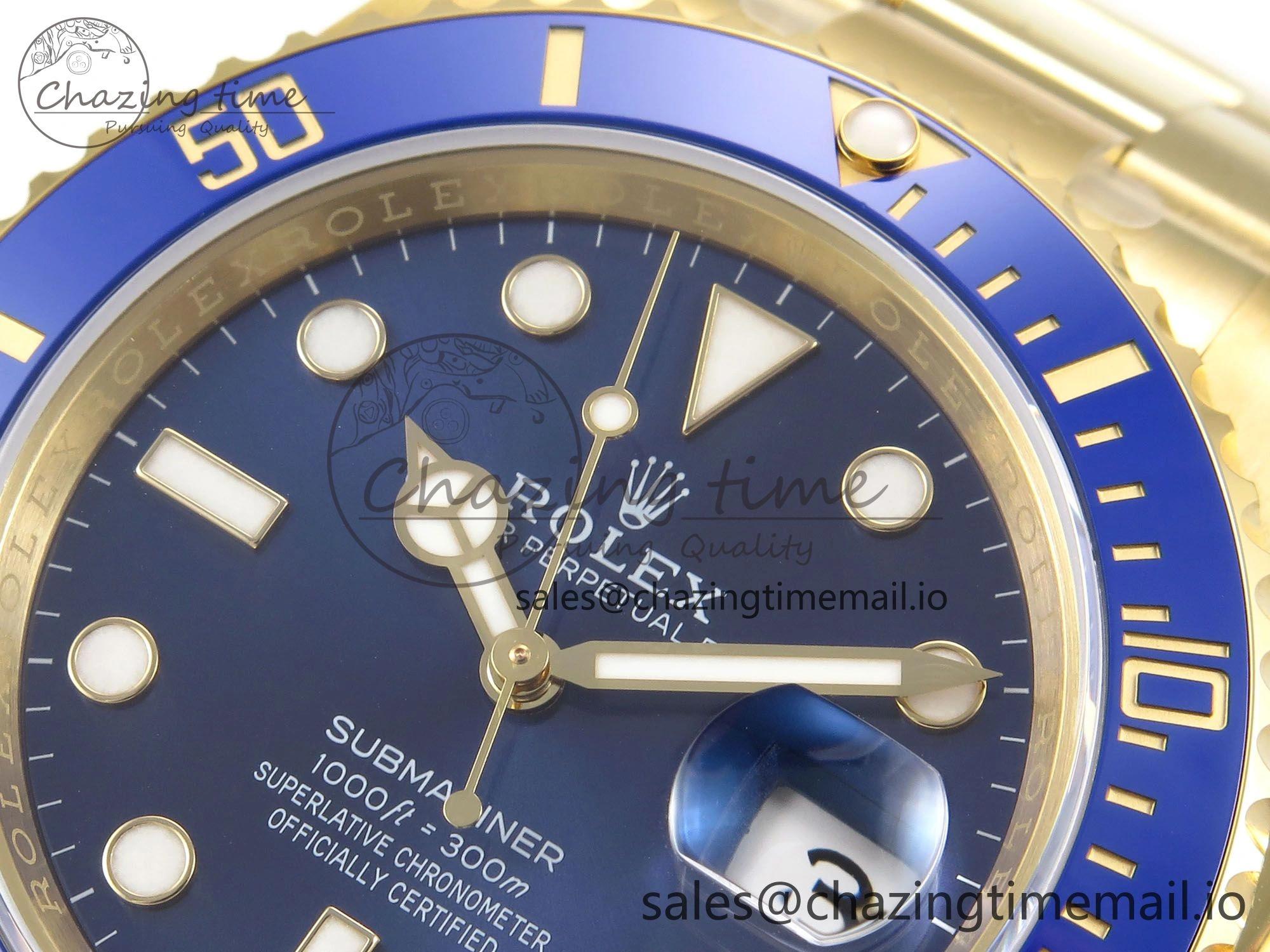 Submariner 41mm 126618 LB YG EWEF Best Edition Blue Dial on YG Bracelet A3235