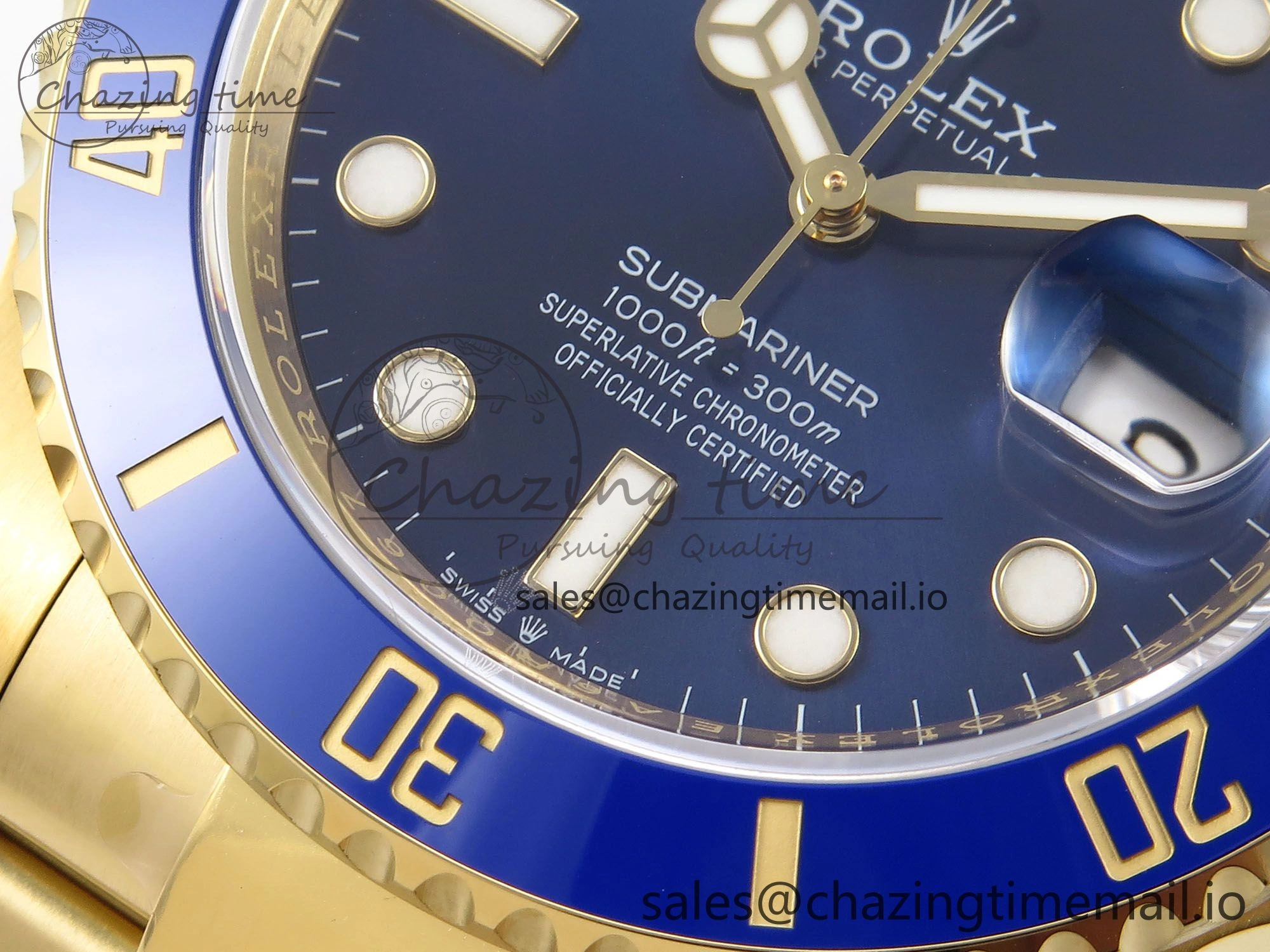 Submariner 41mm 126618 LB YG EWEF Best Edition Blue Dial on YG Bracelet A3235